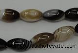 CAG5912 15 inches 8*16mm rice Madagascar agate gemstone beads