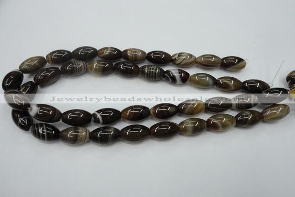 CAG5913 15 inches 12*20mm rice Madagascar agate gemstone beads