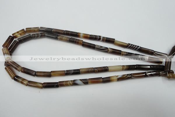 CAG5918 15 inches 6*16mm tube Madagascar agate gemstone beads