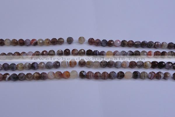 CAG5960 15.5 inches 6mm faceted round botswana agate beads wholesale