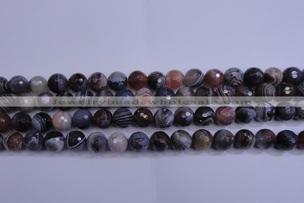 CAG5962 15.5 inches 10mm faceted round botswana agate beads wholesale