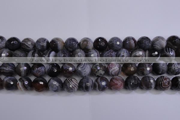 CAG5964 15.5 inches 14mm faceted round botswana agate beads wholesale