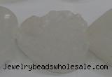 CAG5982 15.5 inches 30mm heart white agate gemstone beads