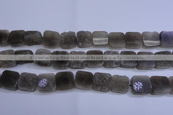 CAG5987 15.5 inches 20*20mm square grey agate gemstone beads