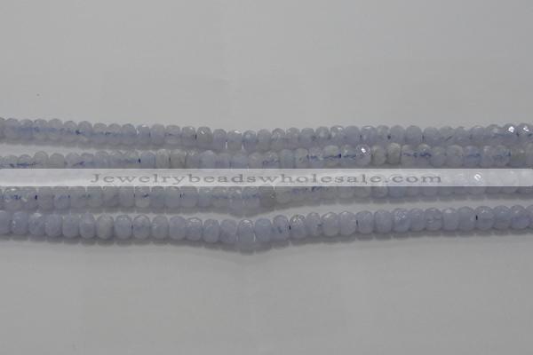 CAG5992 15.5 inches 3*5mm faceted rondelle blue lace agate beads