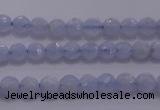 CAG5995 15.5 inches 4mm faceted round blue lace agate beads