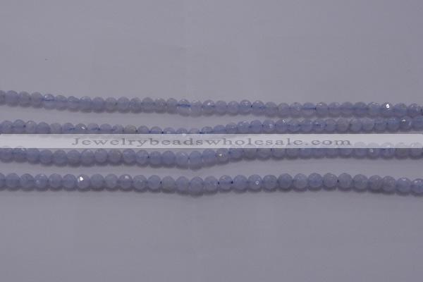 CAG5995 15.5 inches 4mm faceted round blue lace agate beads