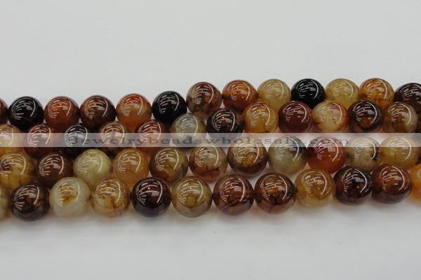 CAG6050 15.5 inches 18mm round dragon veins agate beads