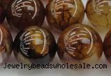 CAG6052 15.5 inches 22mm round dragon veins agate beads