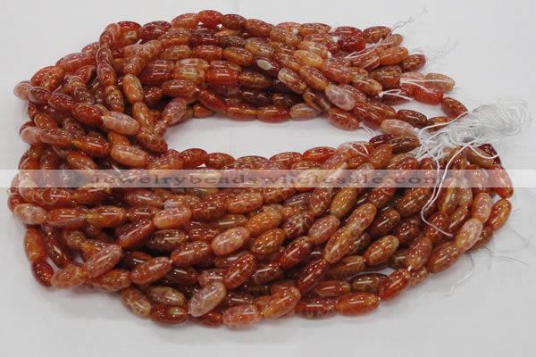 CAG606 15.5 inches 15*20mm rice natural fire agate beads wholesale