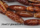 CAG607 15.5 inches 10*20mm rice natural fire agate beads wholesale