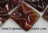 CAG6070 15.5 inches 20mm wavy diamond dragon veins agate beads