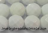 CAG6104 15.5 inches 12mm faceted round white agate gemstone beads