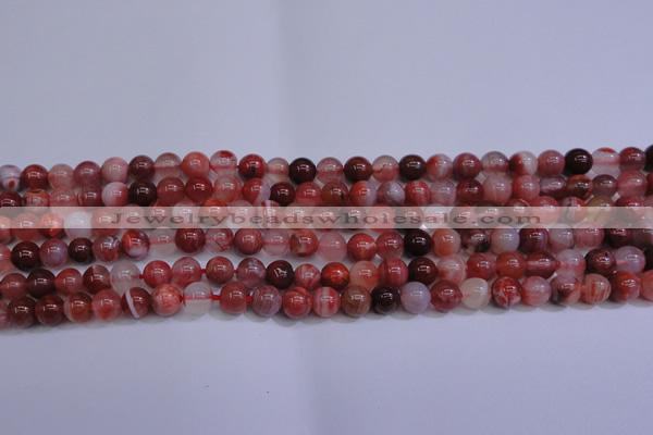 CAG6111 15.5 inches 6mm round south red agate gemstone beads