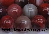 CAG6114 15.5 inches 12mm round south red agate gemstone beads