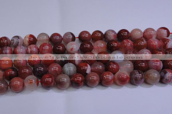 CAG6114 15.5 inches 12mm round south red agate gemstone beads