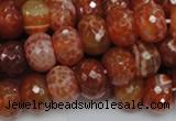 CAG613 15.5 inches 10*14mm faceted rondelle natural fire agate beads