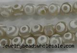 CAG6170 15 inches 8mm faceted round tibetan agate gemstone beads