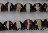 CAG6362 15 inches 8mm faceted round tibetan agate gemstone beads