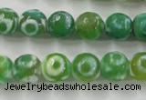 CAG6393 15 inches 12mm faceted round tibetan agate gemstone beads