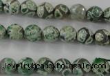 CAG6409 15 inches 8mm faceted round tibetan agate gemstone beads