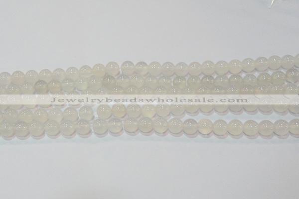 CAG6502 15.5 inches 8mm round Brazilian white agate beads