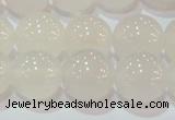 CAG6504 15.5 inches 12mm round Brazilian white agate beads