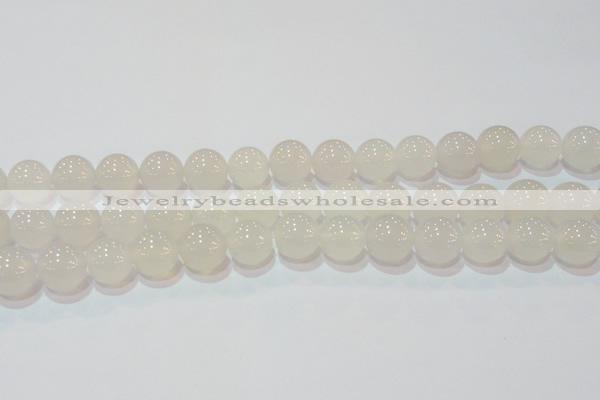 CAG6504 15.5 inches 12mm round Brazilian white agate beads