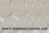 CAG6505 15.5 inches 14mm round Brazilian white agate beads