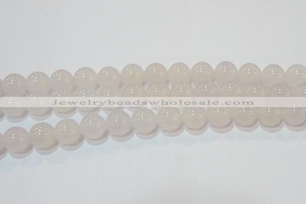 CAG6505 15.5 inches 14mm round Brazilian white agate beads