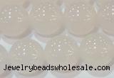 CAG6506 15.5 inches 16mm round Brazilian white agate beads