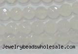 CAG6512 15.5 inches 8mm faceted round Brazilian white agate beads