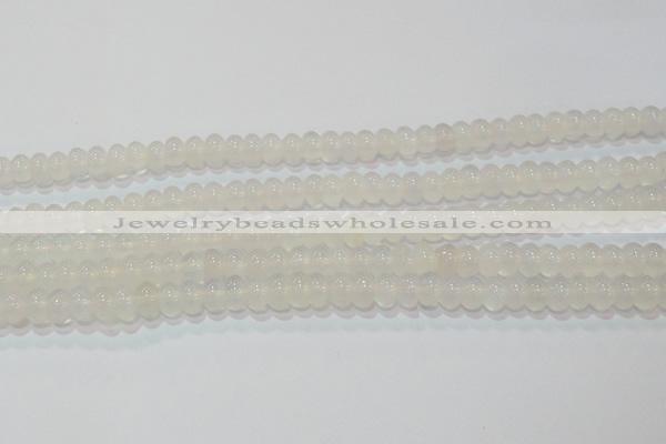 CAG6520 15.5 inches 4*6mm rondelle Brazilian white agate beads