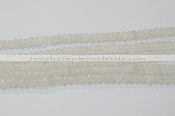 CAG6521 15.5 inches 5*8mm rondelle Brazilian white agate beads