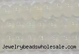 CAG6522 15.5 inches 6*10mm rondelle Brazilian white agate beads