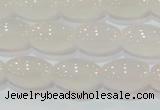 CAG6525 15.5 inches 8*12mm rice Brazilian white agate beads