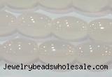 CAG6526 15.5 inches 10*14mm rice Brazilian white agate beads