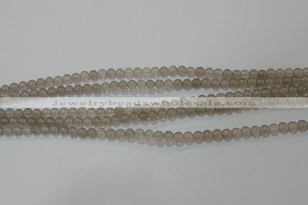 CAG6531 15.5 inches 4mm round Brazilian grey agate beads