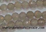 CAG6536 15.5 inches 6mm faceted round Brazilian grey agate beads