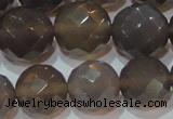 CAG6539 15.5 inches 16mm faceted round Brazilian grey agate beads