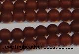 CAG6552 15.5 inches 6mm round matte red agate beads wholesale