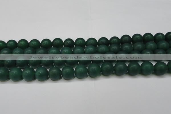 CAG6571 15.5 inches 12mm round matte green agate beads wholesale