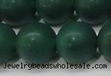 CAG6572 15.5 inches 14mm round matte green agate beads wholesale