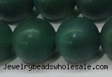 CAG6573 15.5 inches 16mm round matte green agate beads wholesale