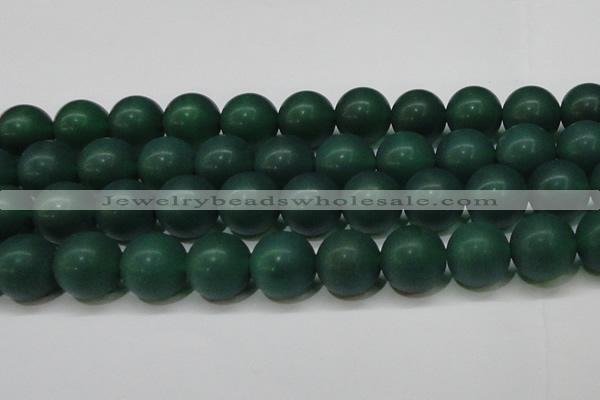 CAG6574 15.5 inches 18mm round matte green agate beads wholesale