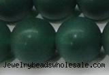 CAG6575 15.5 inches 20mm round matte green agate beads wholesale