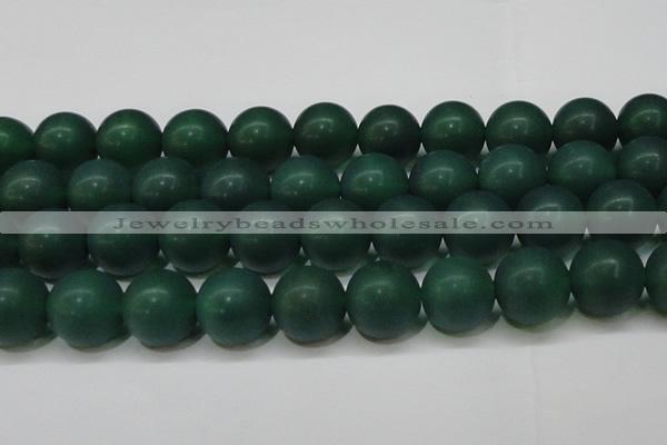 CAG6575 15.5 inches 20mm round matte green agate beads wholesale