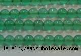 CAG6600 15.5 inches 2mm round green agate gemstone beads