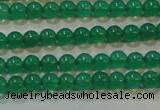 CAG6601 15.5 inches 2mm round green agate gemstone beads