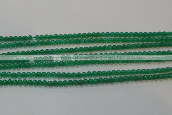 CAG6601 15.5 inches 2mm round green agate gemstone beads